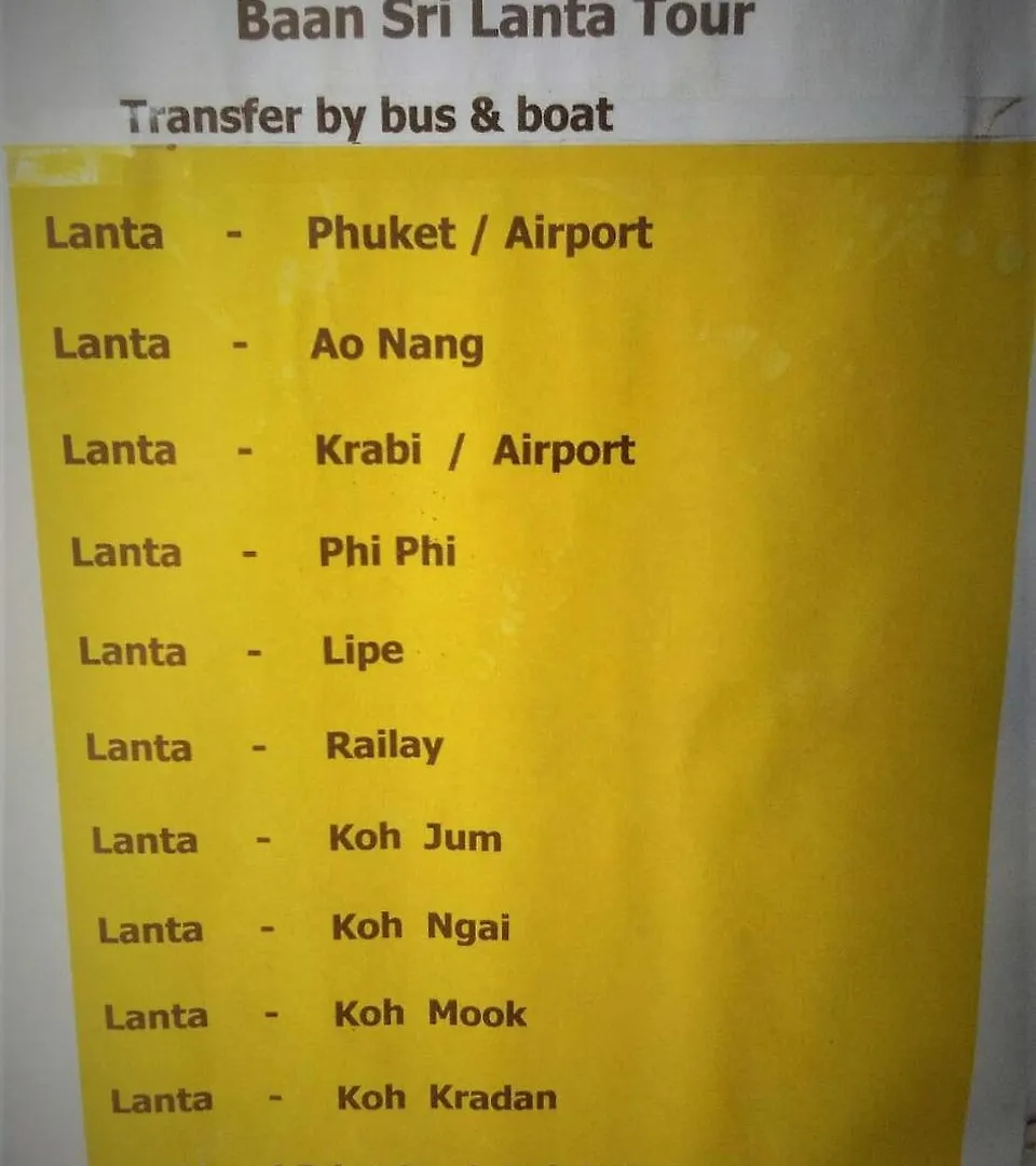 Baan Sri Lanta Sand Ko Lanta Penzion